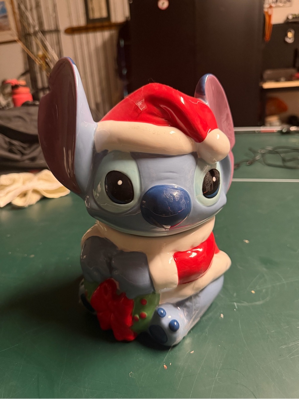 Disney Stitch Christmas Cookie Jar